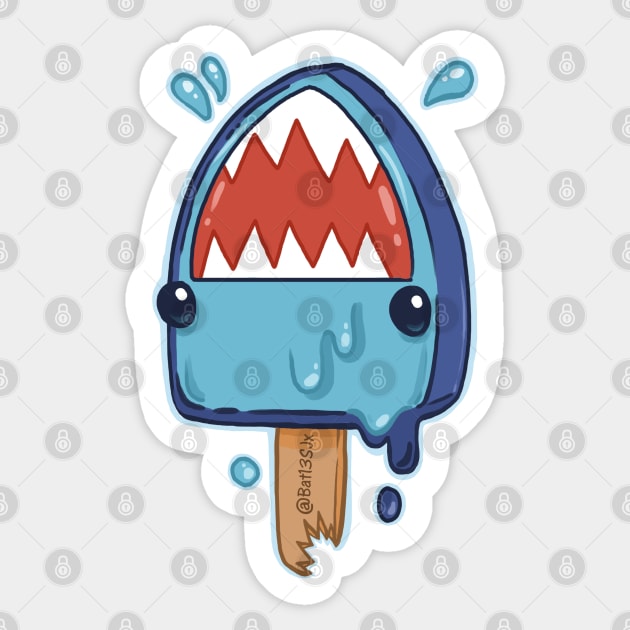 Sharksicle Sticker by Bat13SJx